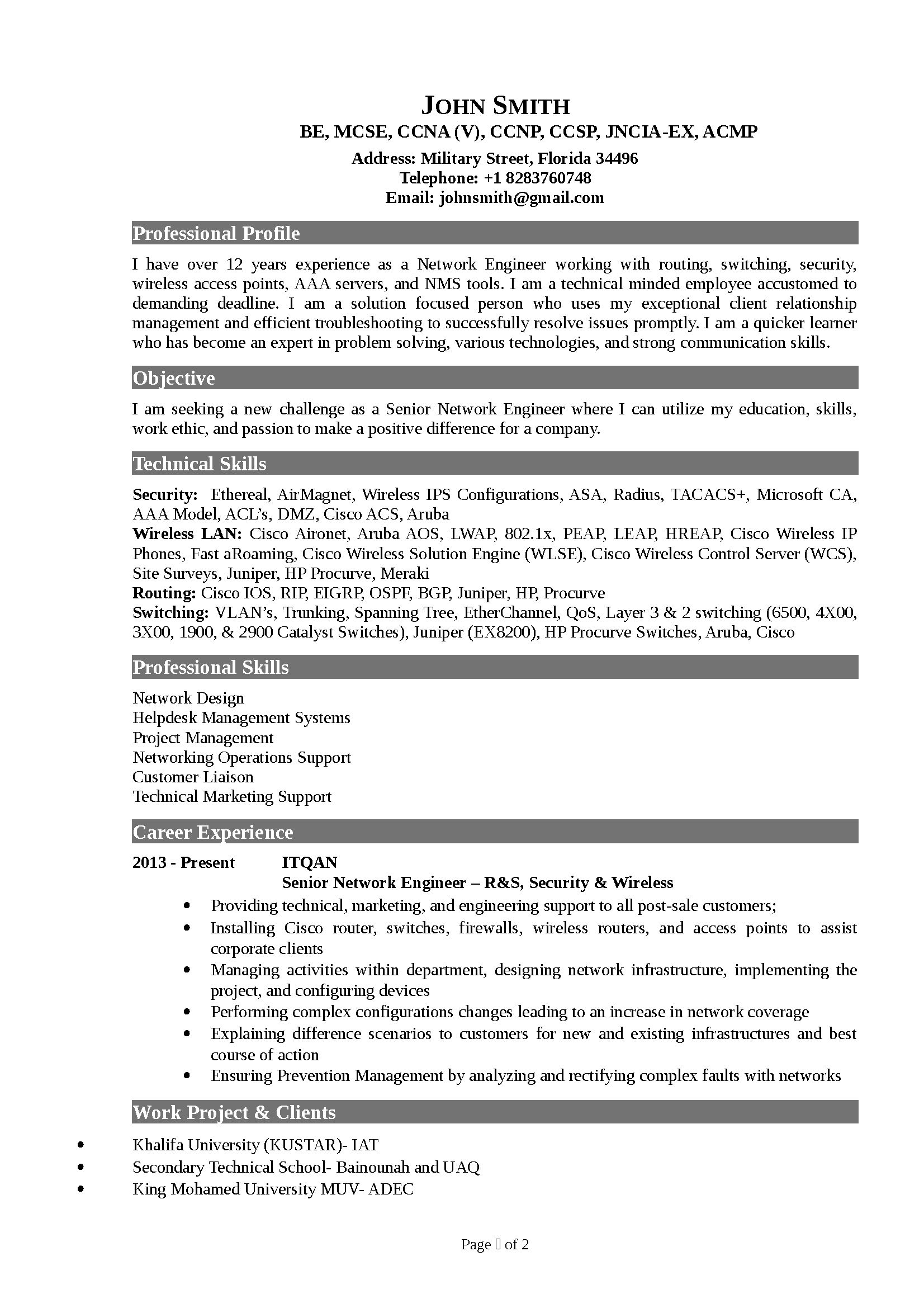 writing resume samples