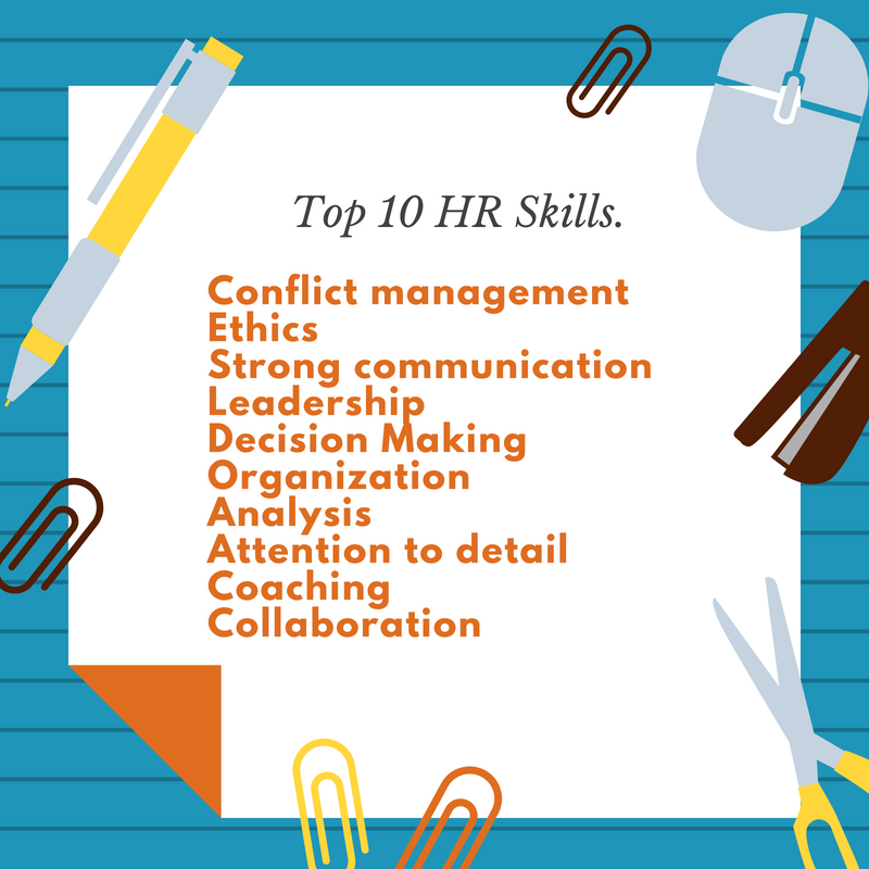 hr manager skills to put in resume