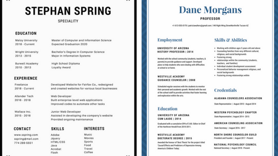 simple resume background design