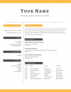 fill in resume examples