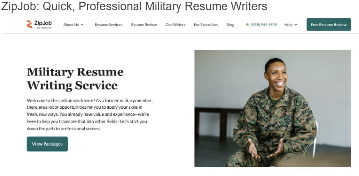 ZipJob Professional Military Resume Writers